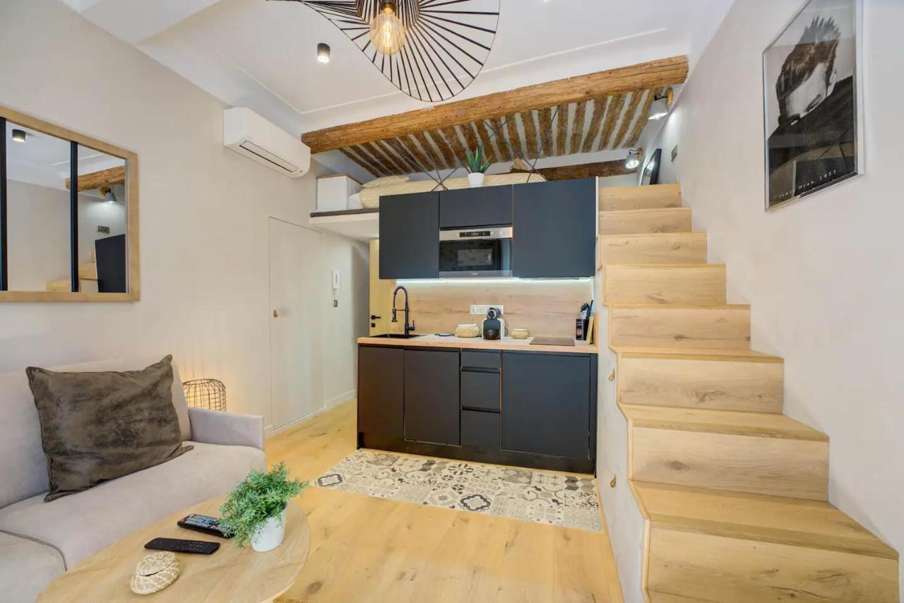 Luxe Duplex Studio Apt/Mezzanine/nr Shops&Cafes Antibes Esterno foto